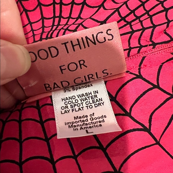 Vixen by Micheline Pitt 1950s Swing Sundress Hot Pink Spider Web Print - L NWT!! - Picture 6 of 7